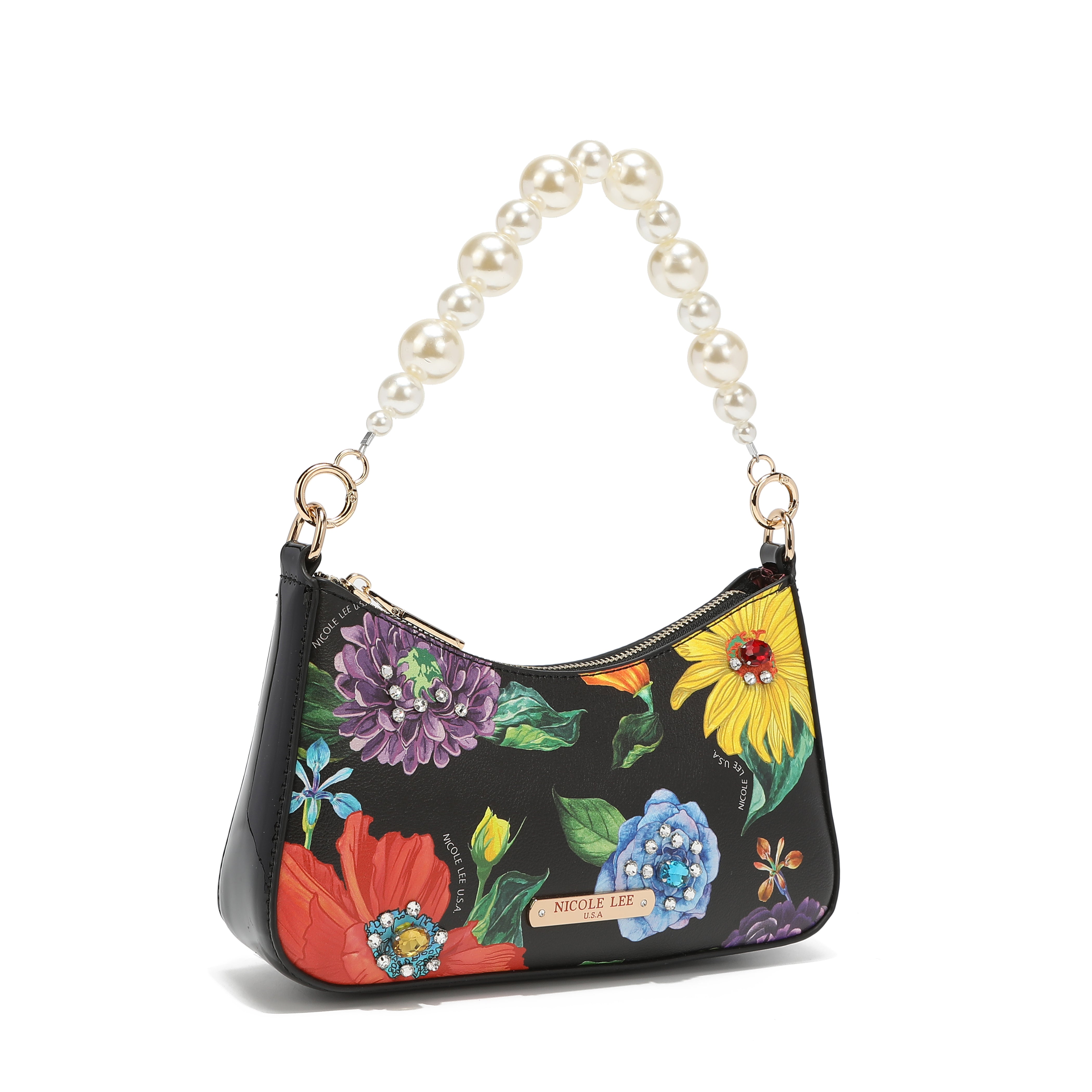 Sac à bandoulière avec poignée perle