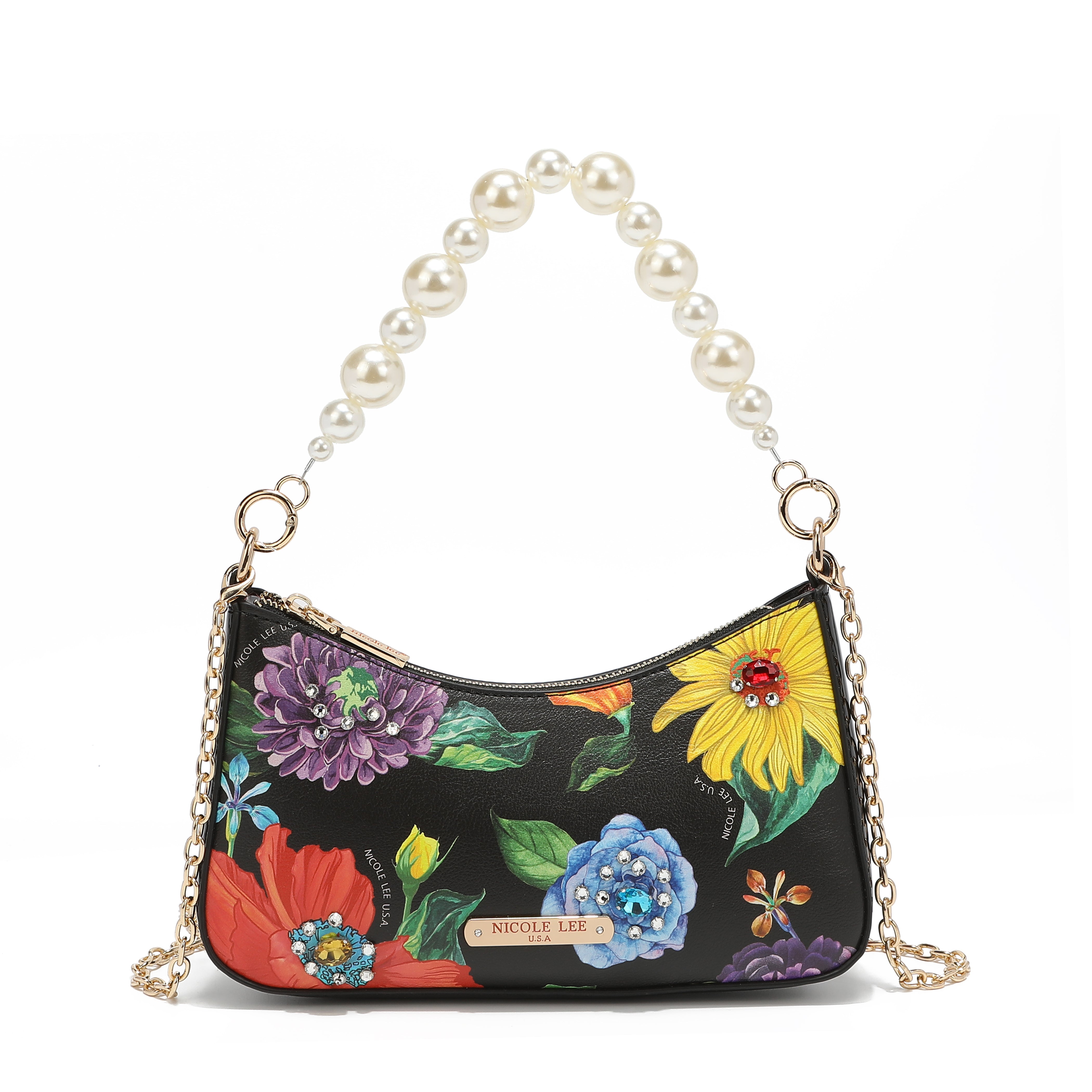 Sac à bandoulière avec poignée perle