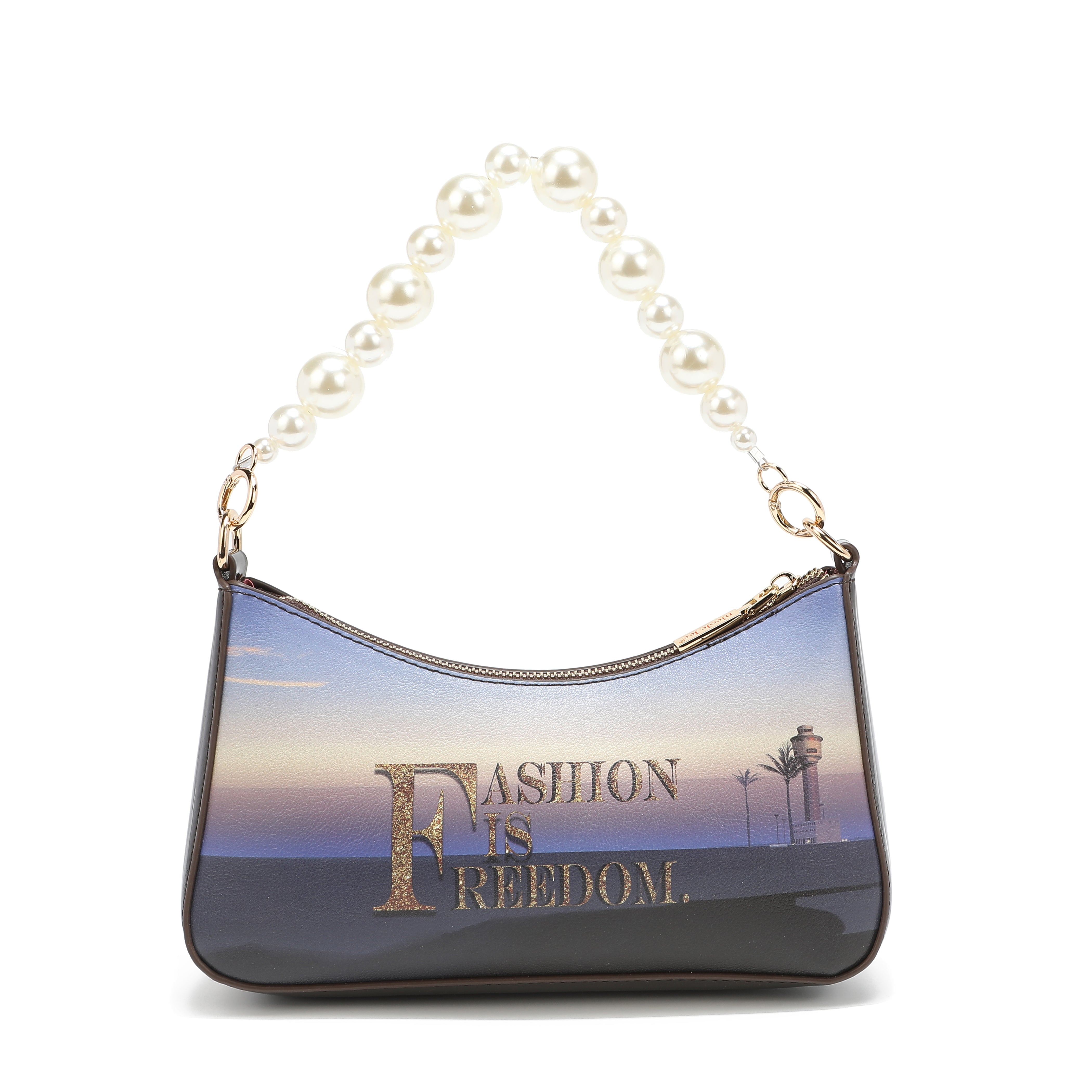 Sac à bandoulière avec poignée perle