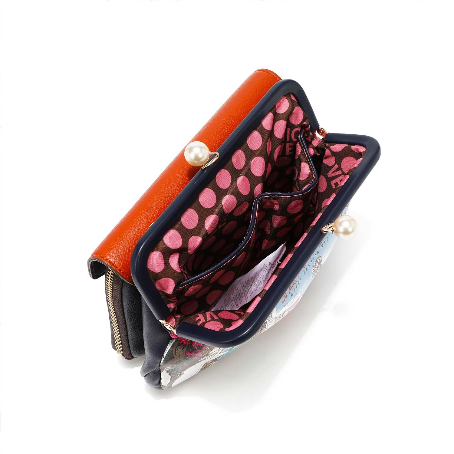 Bandolera con spilla Kisslock