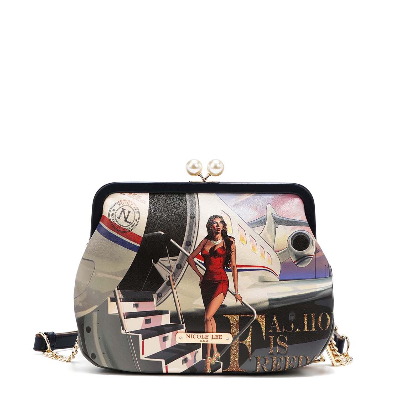 Bandolera con spilla Kisslock