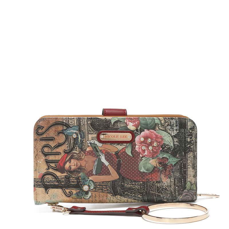 FASHION PRINTED WALLET WITH ZIPPER