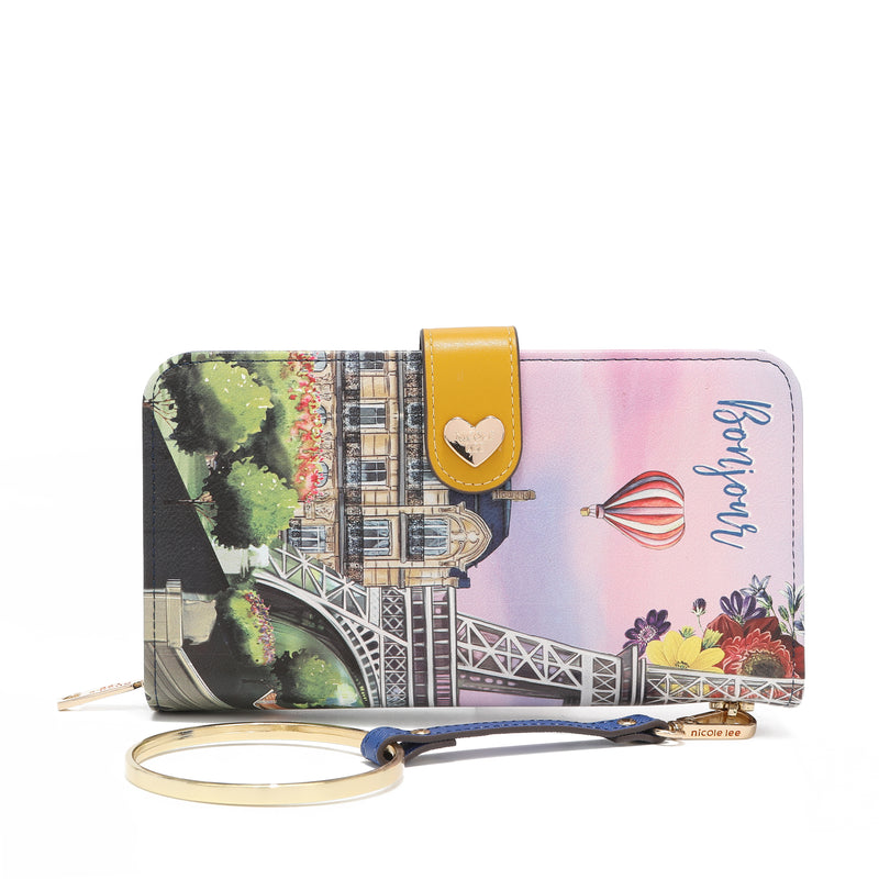 FASHION PRINTED WALLET WITH ZIPPER