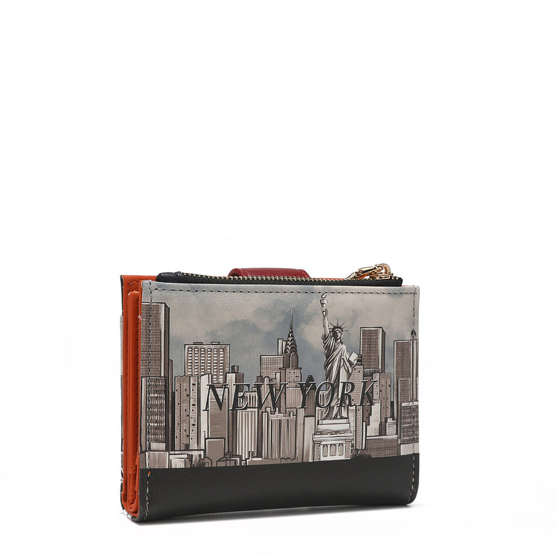 FASHION COMPACT DOUBLE WALLET WITH RFID BLOCKING