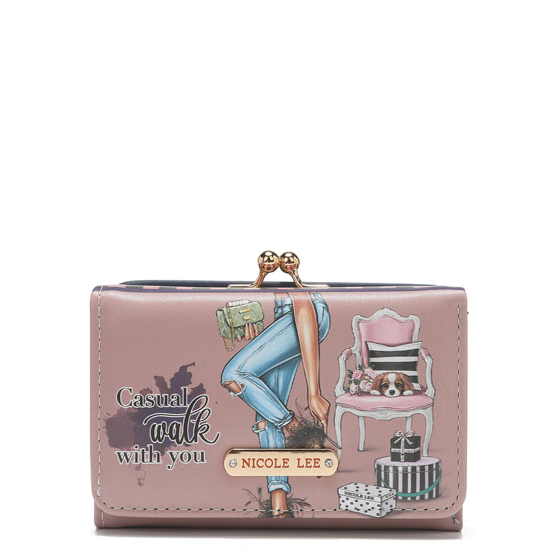 FASHION COMPACT TRIPLE WALLET WITH RFID BLOCKING