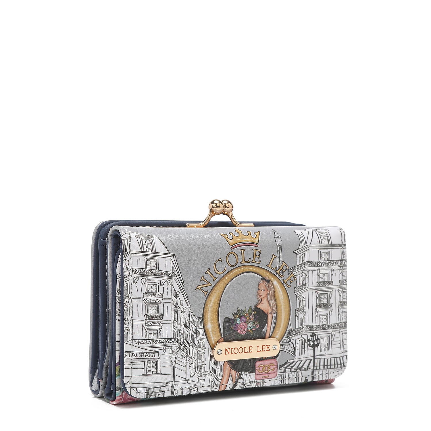 Triple Fashion Compact Portfolio mit RFID -Block