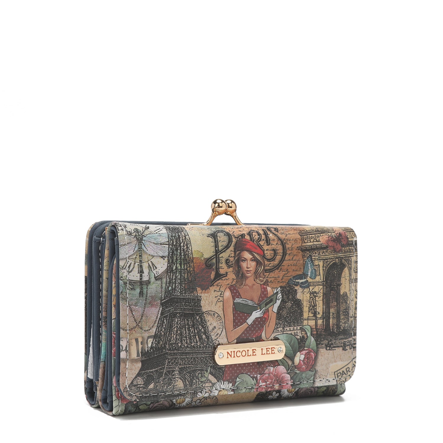 Triple Fashion Compact Portfolio mit RFID -Block