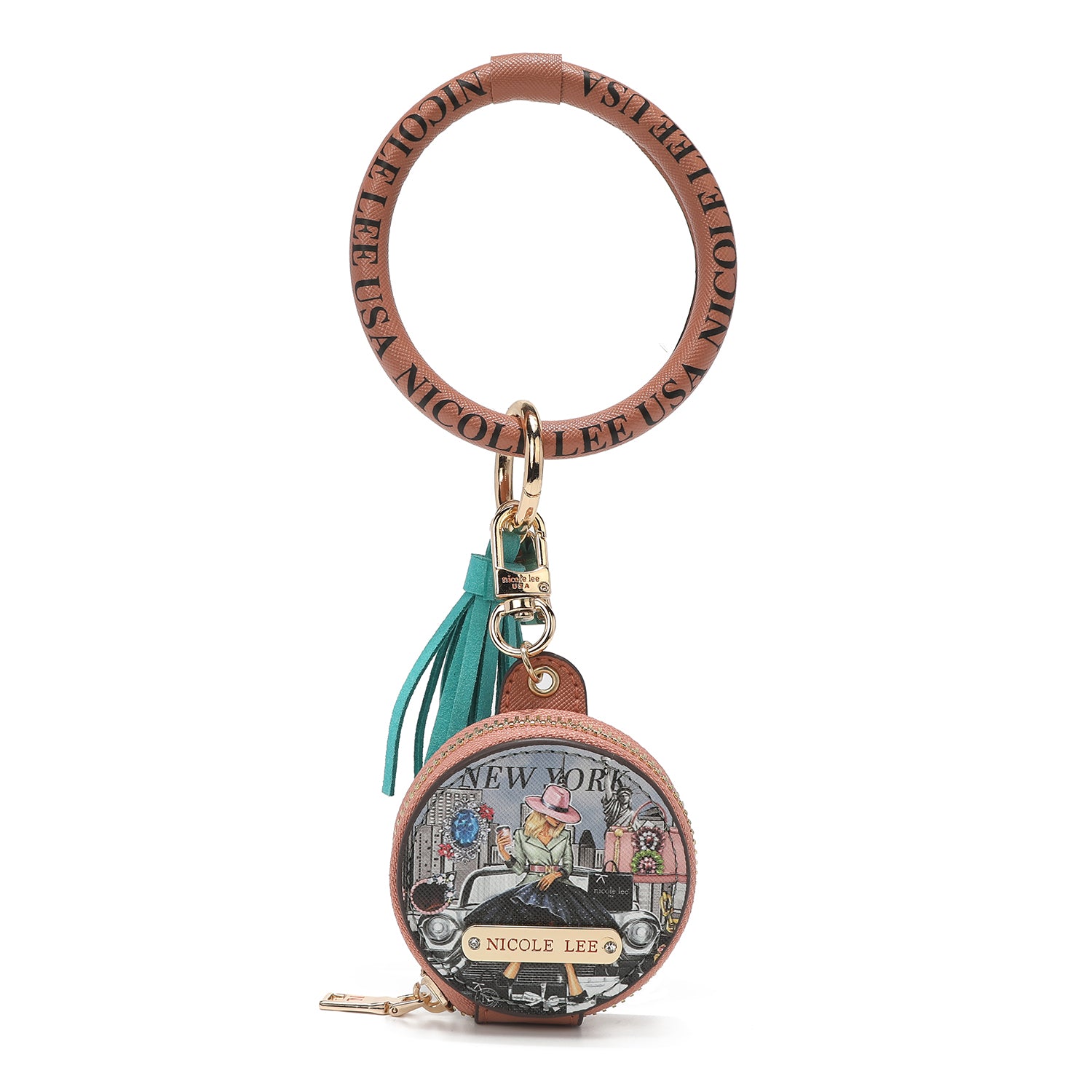 Bracelet with keychain and headache holder