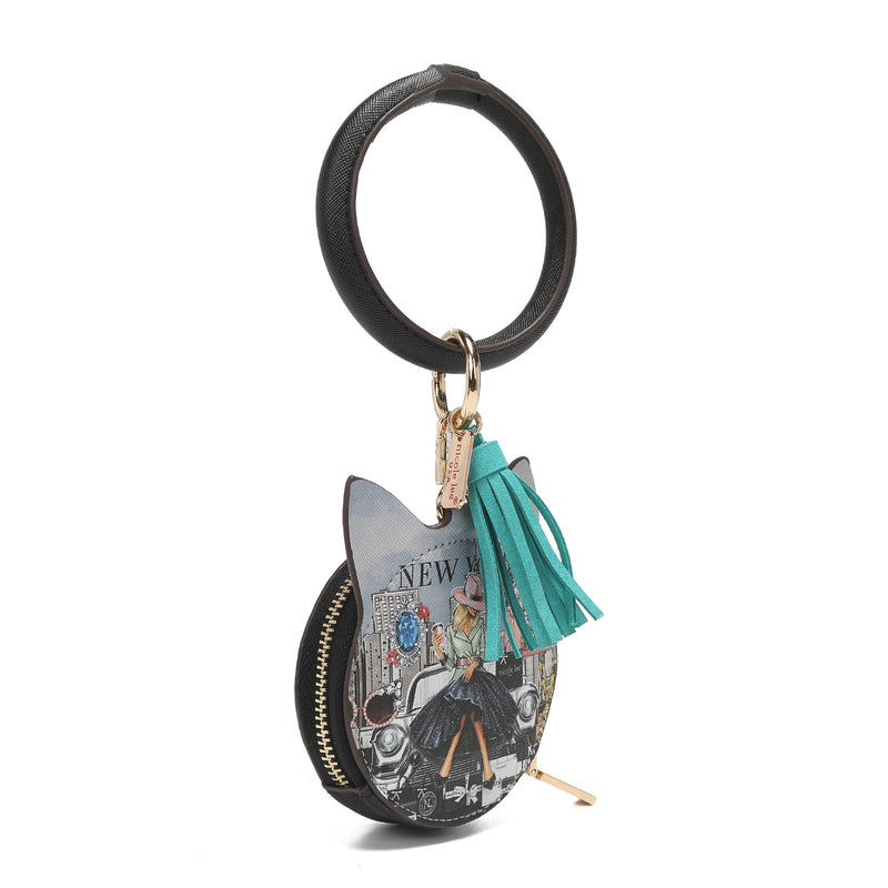 BRACELET WITH KEYCHAIN ​​AND PURSE