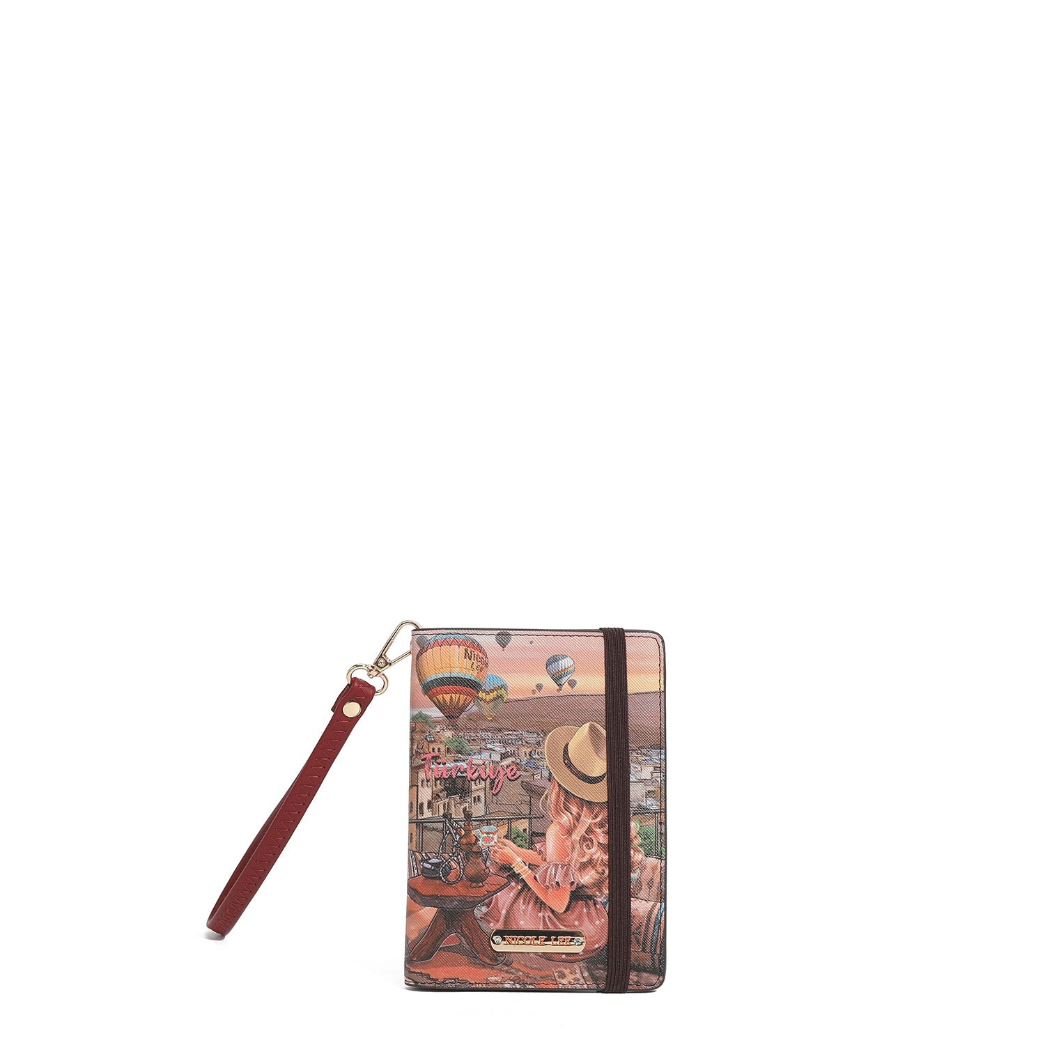 PORTAFOGLIO PORTA PASSAPORTO CON BRACCIALE <tc>HEAVEN ON EARTH</tc>