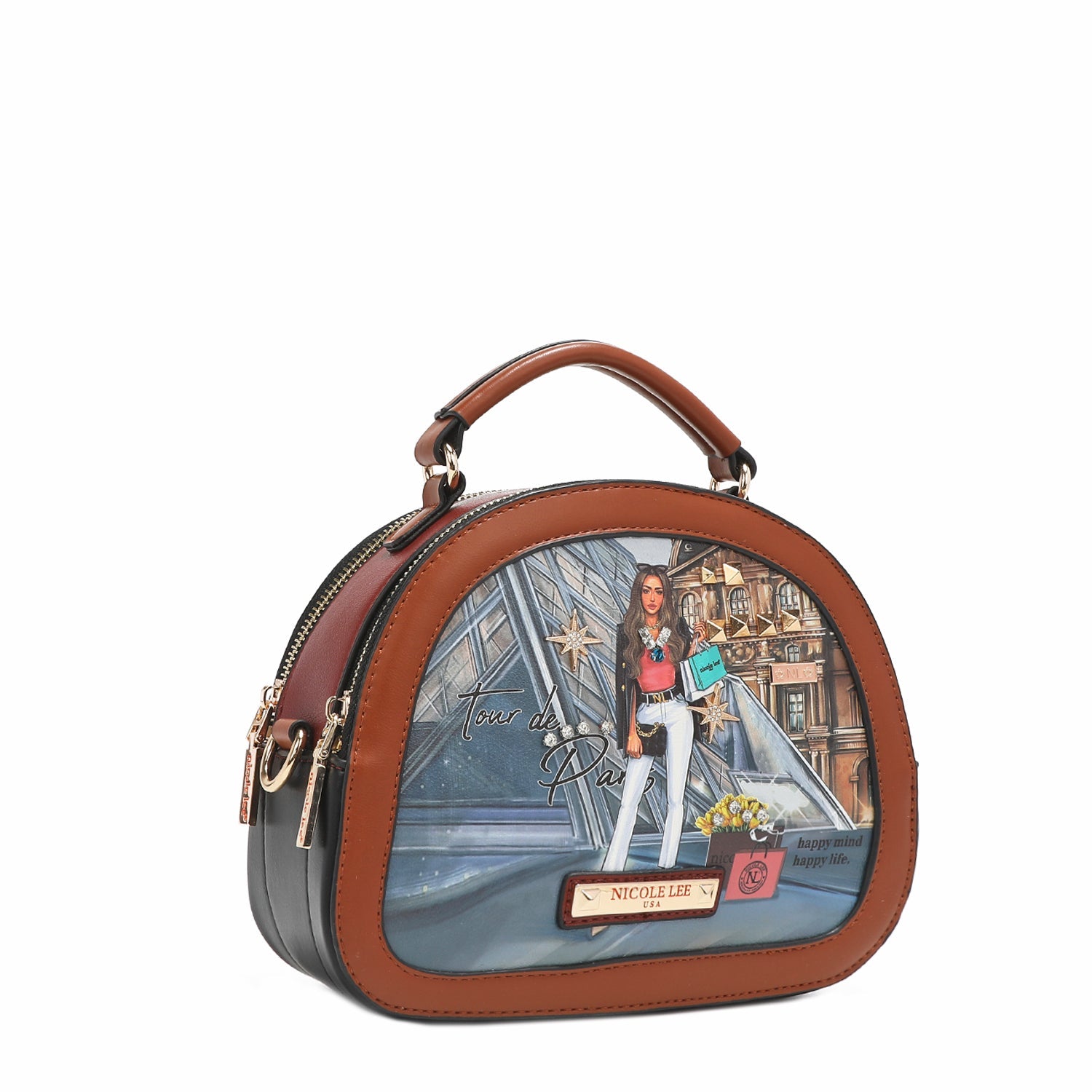OVALE UMHÄNGETASCHE „TOUR DE PARIS“.