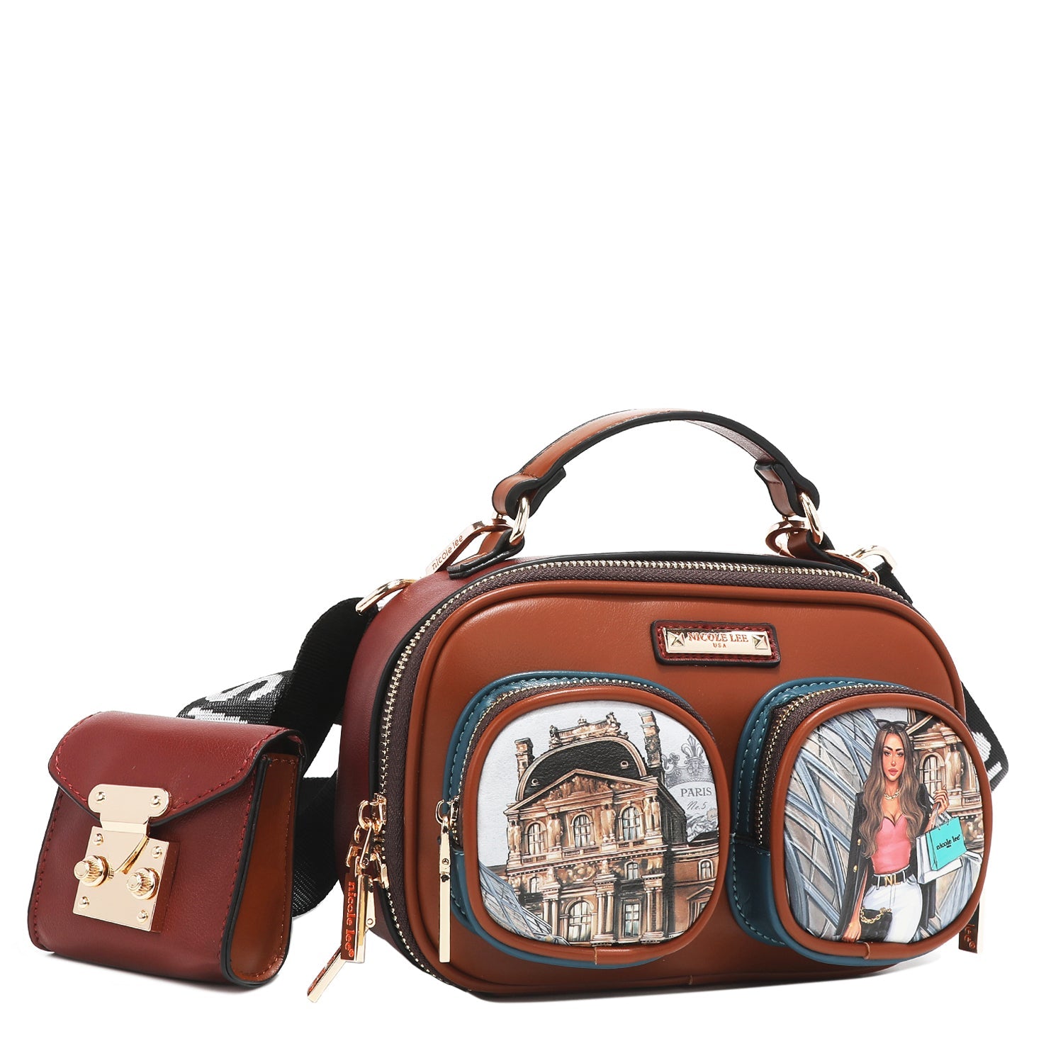 CROSSBODY BAG IN 2 PIECES "<tc>TOUR DE PARIS</tc>"