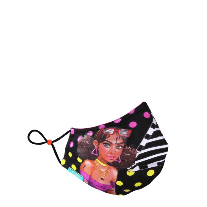 Mask/cover with synthetic filter print